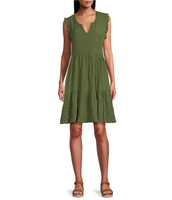 Nurture by Westbound Petite Size Cap Flutter Sleeve Short Dress | Dillard's