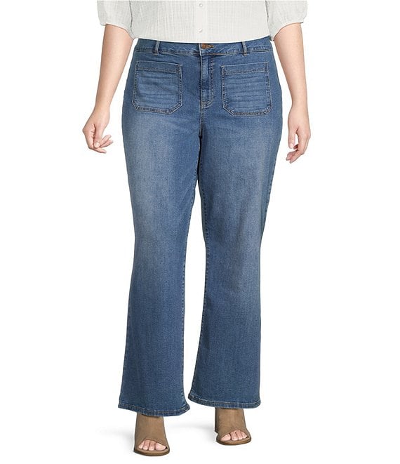 Nurture by Westbound Plus Size Mid Rise Wide Leg Jeans | Dillard's