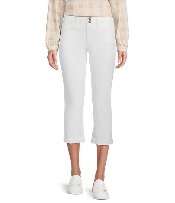 Joni Relaxed Capri Jeans With High Rise - Optic White White