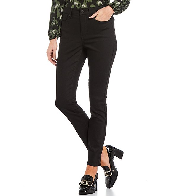 Ami Skinny Jeans In BlackLast™ Denim With High Rise - Black Rinse Black