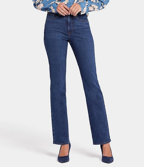 NYDJ Marilyn High Rise Straight Leg Slim Fit Stretch Denim Jeans