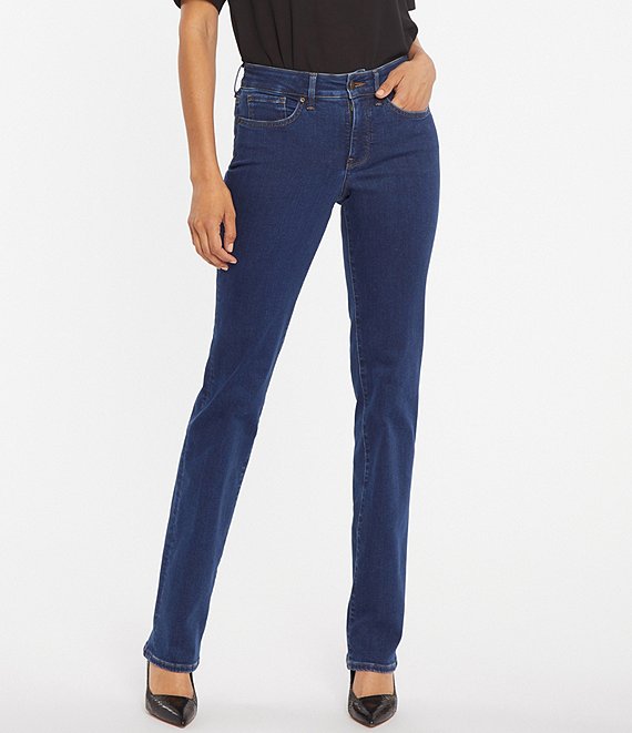 NYDJ Marilyn Stitching Straight Leg High Waisted Jeans | Dillard's
