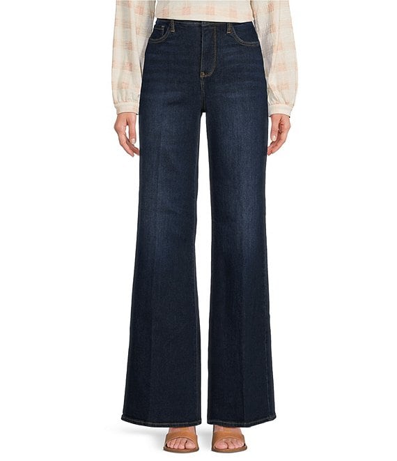 NYDJ Mia High Rise Flare Leg Palazzo Denim Jean | Dillard's