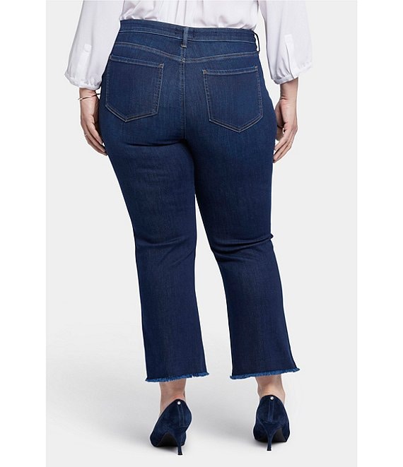 blue jeans frayed bottom jeans plus size