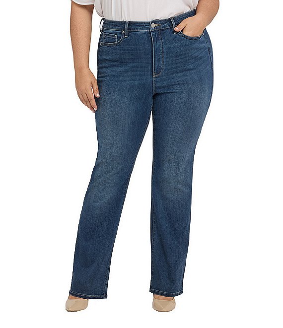 NYDJ Plus Size Barbara Stretch Denim High Rise Bootcut Jeans, Serendipity - Image 1