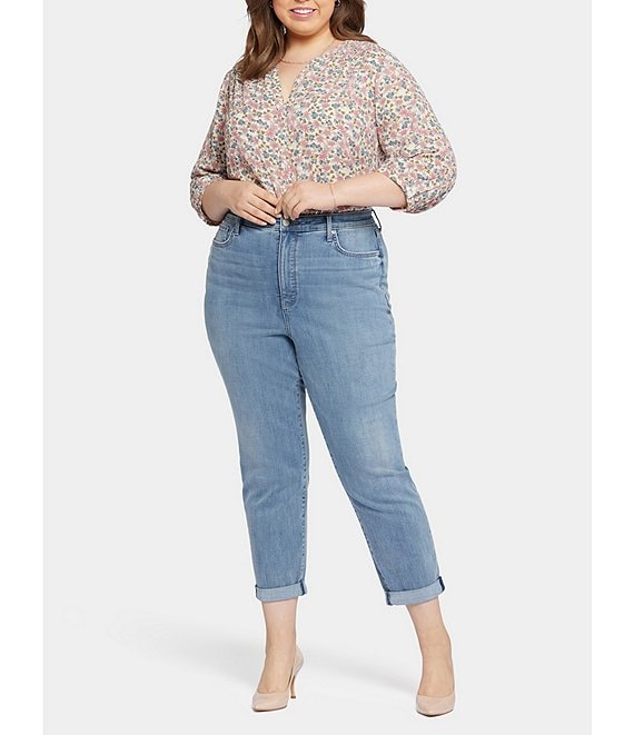 Plus Size Margot Cuff Girlfriend Jeans | Dillard's