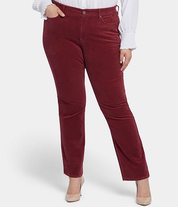 NYDJ Plus Size Marilyn Straight Leg Corduroy Jeans | Dillard's