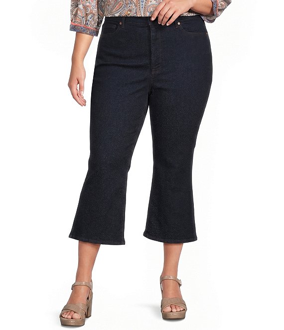 NYDJ Plus Size Monica Kick Flare Crop Jeans