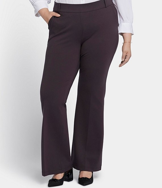 NYDJ Plus Size Ponte Pull-On Wide Leg Trouser Pants | Dillard's