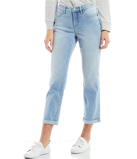 NYDJ Sheri Slim Rolled Cuff Cropped Denim Jeans