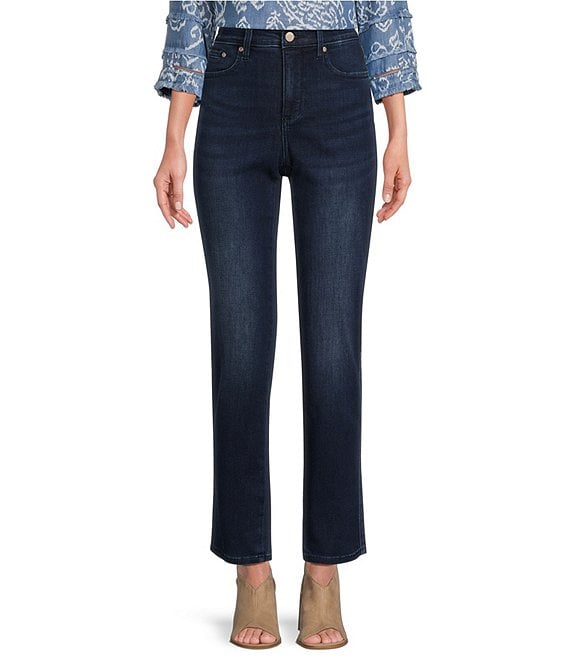 NYDJ Stella High Rise Tapered Ankle Length Denim Jeans | Dillard's