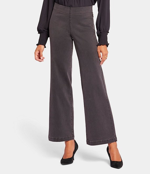 NYDJ Teresa Wide Leg Flat Front Pull-On Compression Denim Jeans | Dillard's