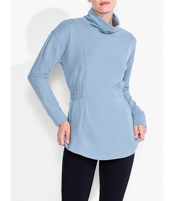NZ ACTIVE by NIC+ZOE Stretch Brushed Terry Turtleneck Long Sleeve ...