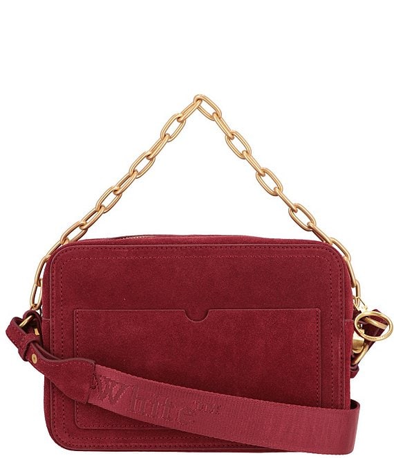 Off-White Medium Suede Chain Camera Crossbody Bag | Dillard's