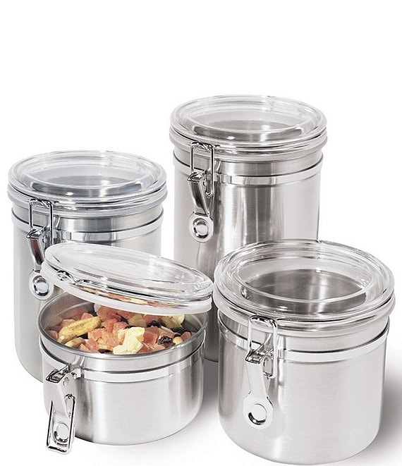 4-Piece Canister Container Set with Air Tight Lid and Locking