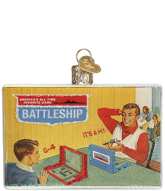 Old World Christmas Nostalgic Battleship Game Ornament