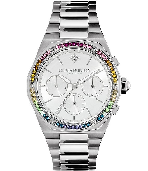 Olivia Burton Hexa Multifuction Rainbow Stainless Steel Bracelet