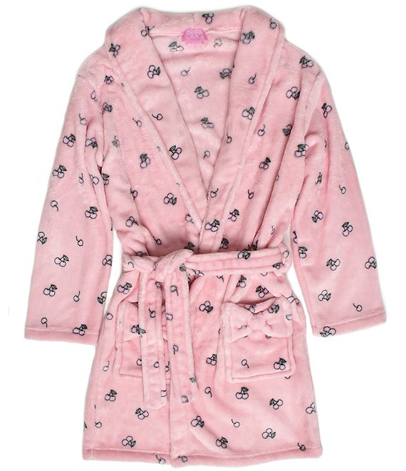 Omg! Accessories Big Girls Cherry Printed Bath Robe