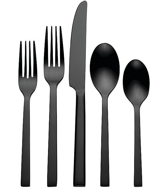 Set Posate 24 Pezzi Chef's Table Entertaining - Acciaio Inox 18/0 Lucido + Piatti In Porcellana Bianca