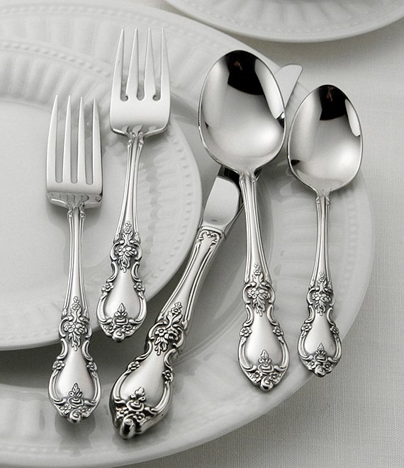 Oneida Louisiana Floral Fiddleback 45-Piece Stainless Steel