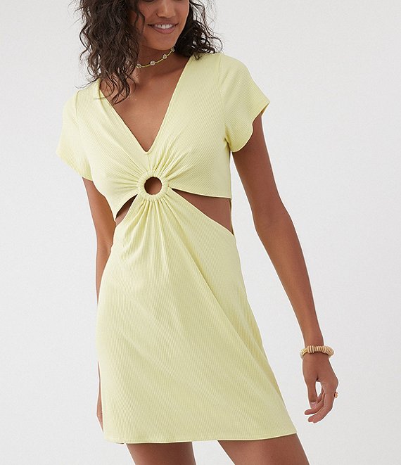 O'Neill Adela Front Ring Cut-Out A-Line Mini Dress | Dillard's