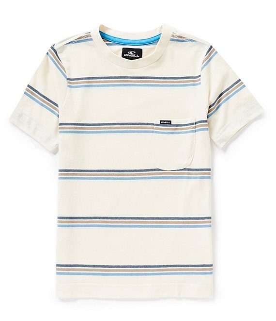 O'Neill Big Boys 8-20 Short Sleeve Cream Striped Smasher T-Shirt
