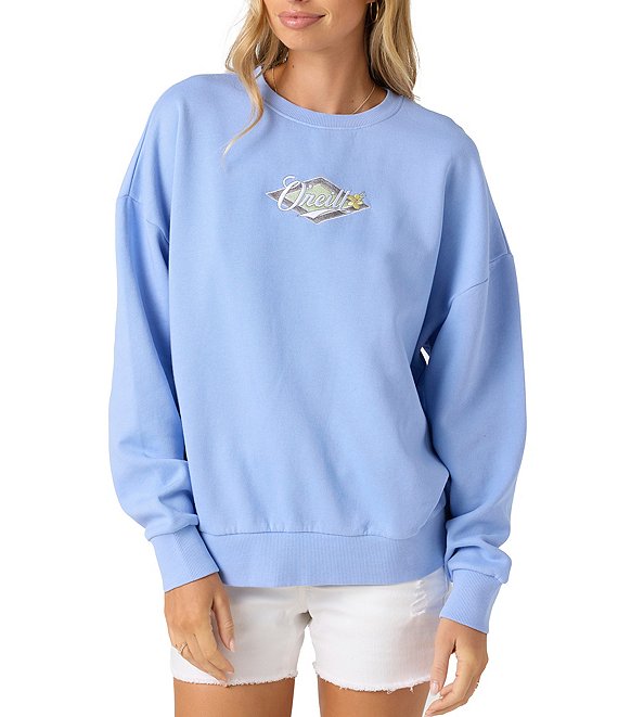 O'Neill Graphic Long Sleeve Fleece Sweatshirt, Hydrangea - Image 1