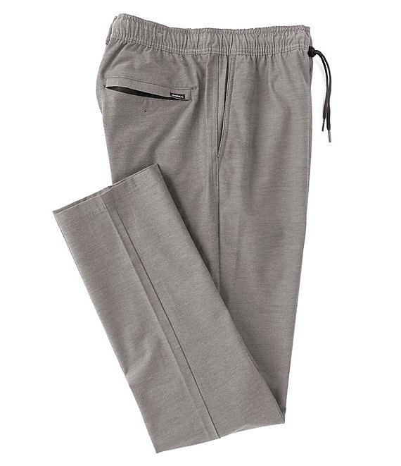 Color:Heather Grey - Image 1 - Modern-Fit Venture Elastic-Waist Stretch Pants