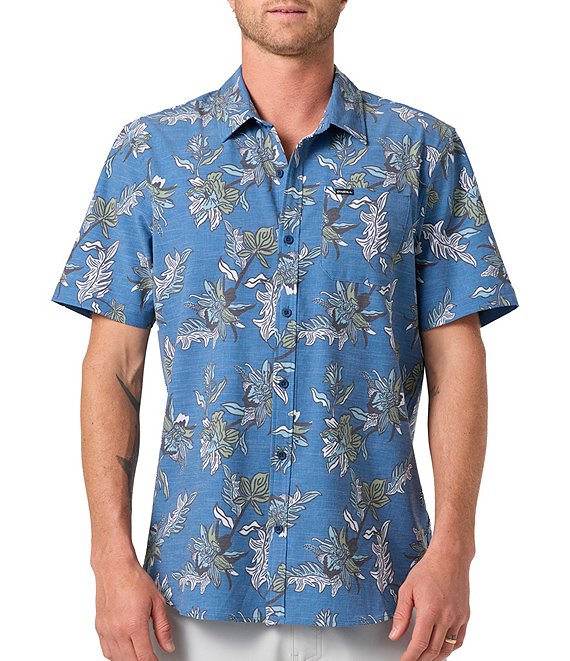 O'Neill Printed Short Sleeve Slub Woven Shirt