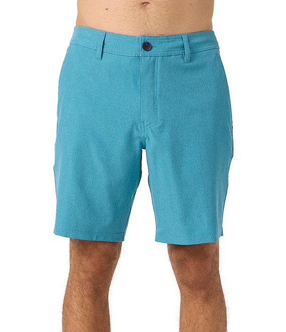 O'Neill Reserve Solid Heather 19#double; Outseam Hybrid Shorts, Heather Storm - Image 1