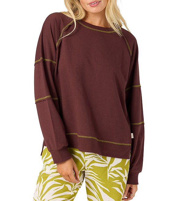 O'Neill Seamed French Terry Pullover Top