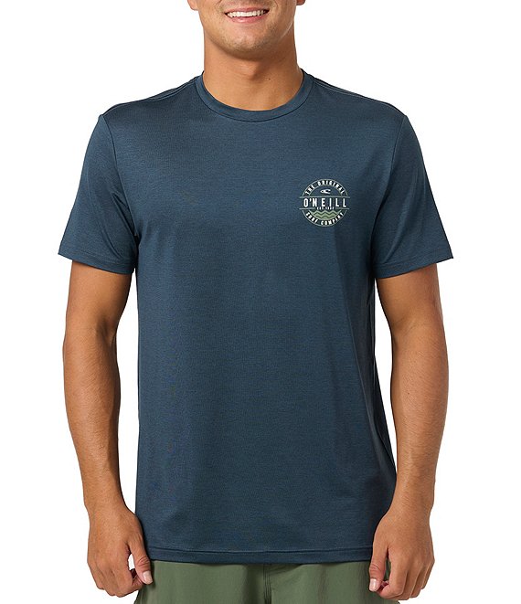 O'Neill TRVLR Short Sleeve T-Shirt, Heather Navy - Image 1
