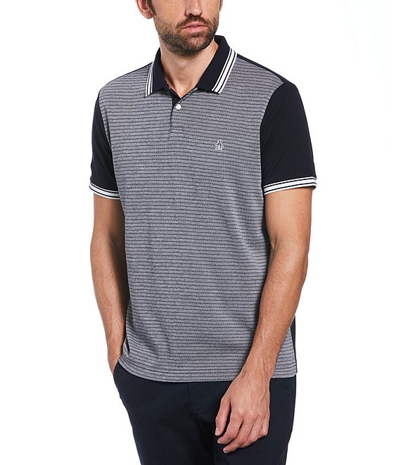 Original Penguin Stripe Jacquard Short Sleeve Polo Shirt | Dillard's