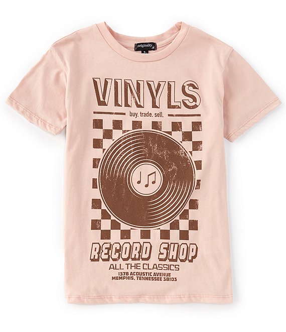 Originality Big Girls 7-16 Short Sleeve Vinyl Record OS T-Shirt