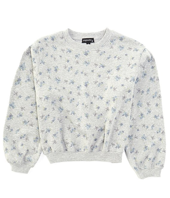 Originality Big Girls 7-16 Long Sleeve Ditsy-Floral Fleece