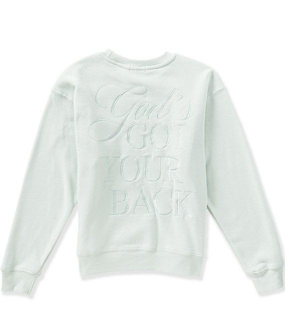Originality Big Girls Long Sleeve Gods Got Your Back Pullover