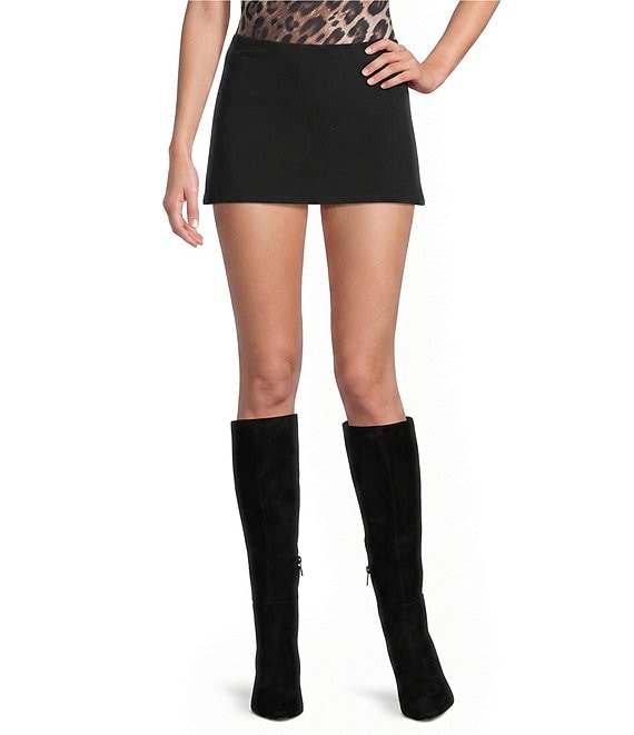 Originality Corduroy Stretch A-Line Mini Skirt