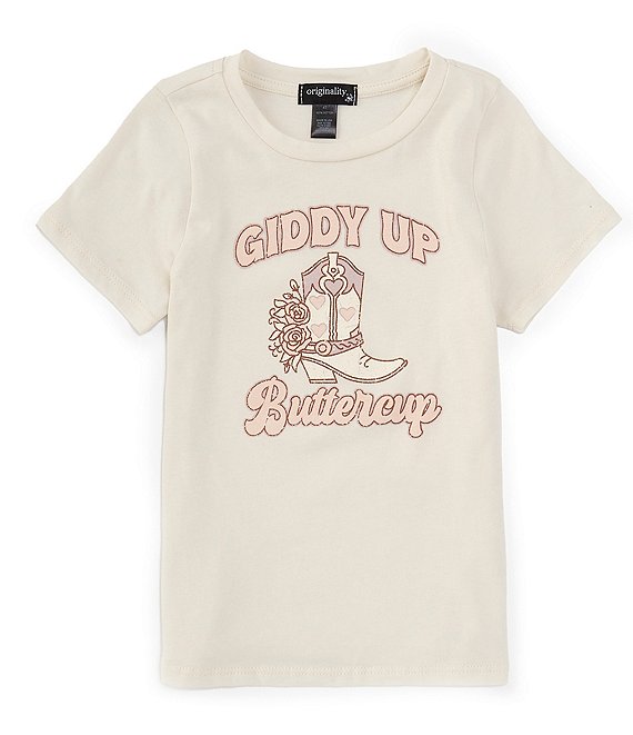 Originality Little Girls 2T-6X Short-Sleeve Giddy Up Graphic Tee ...