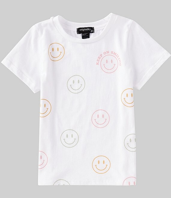 Originality Little Girls 2T-6X Short-Sleeve Scattered Smiley