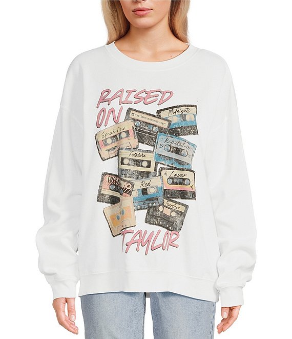 Originality Long Sleeve Raise On Taylor Cassettes Graphic Sweatshirt Dillard s