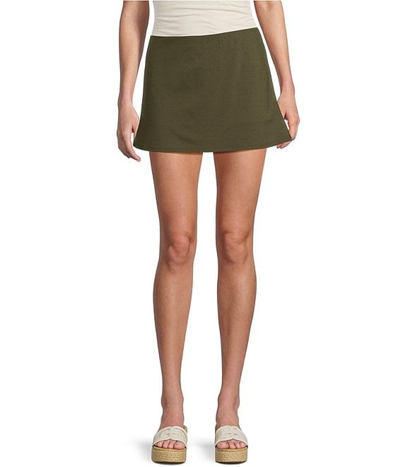 Originality Ponti Pull On A-Line Micro Mini Skort