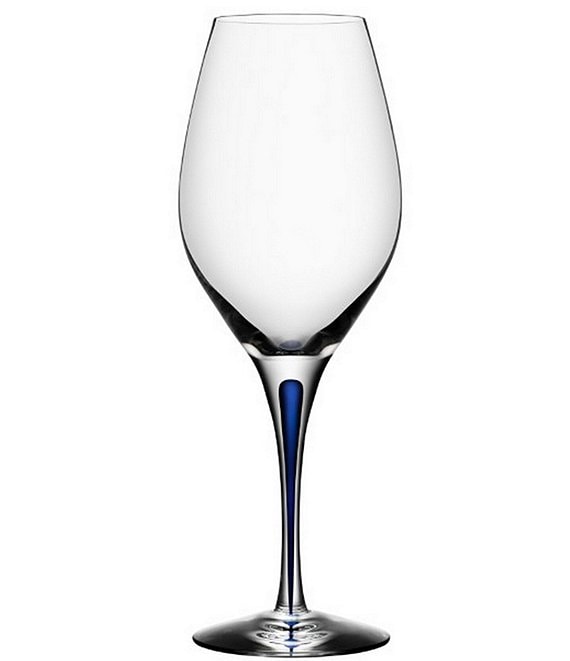 Orrefors Intermezzo Blue Drop Wine Glass