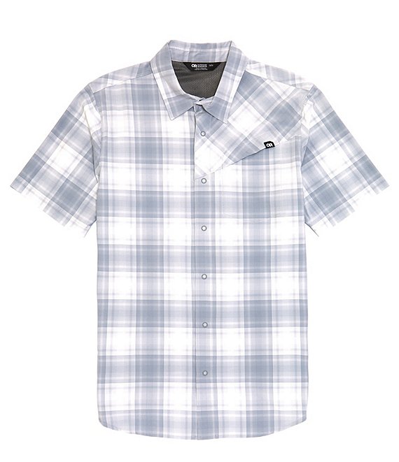 Outdoor Research Astroman Plaid Performance Stretch Short Sleeve Woven Shirt