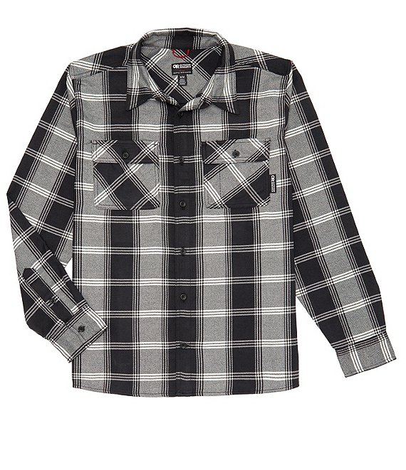 Outdoor Research Performance Stretch Feedback Black Flannel Twill Long Sleeve Woven Shirt