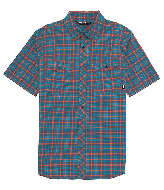 Outdoor Research Wanderer Plaid Performance Stretch Short Sleeve Shirt ...
