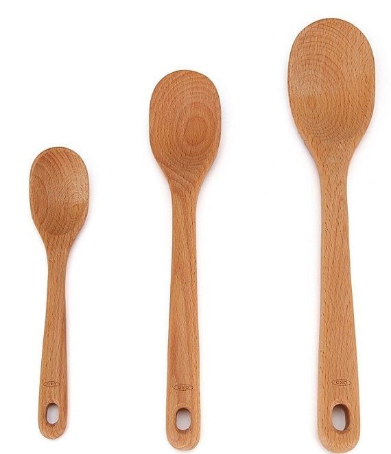 OXO Good Grips 3-Piece Wooden Spoon Set,Brown