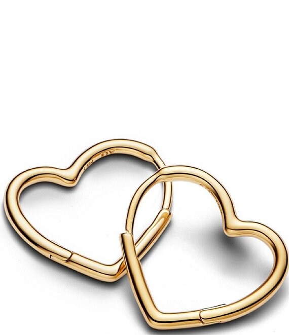 Pandora Asymmetrical Heart Hoop Earrings