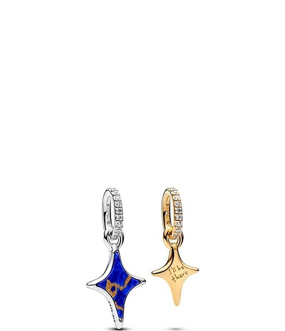 Pandora Blue Split Star Dangle Charm