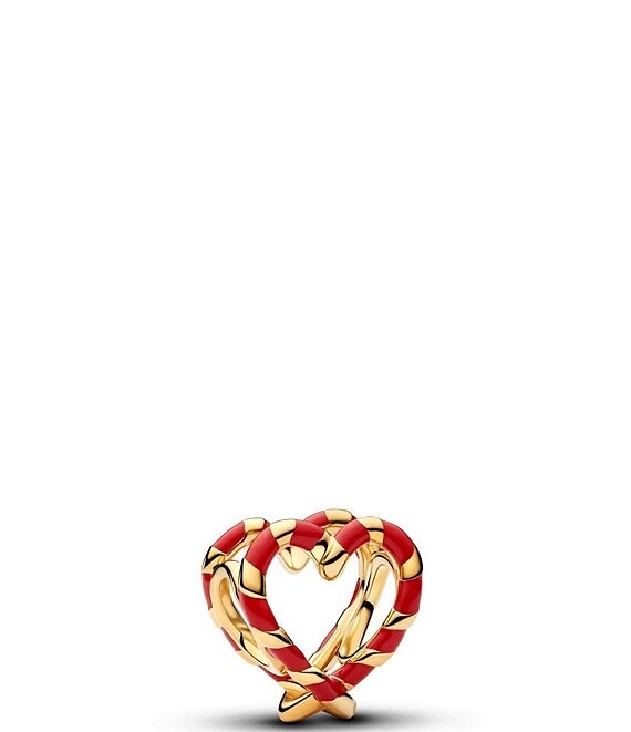 Pandora Christmas Candy Cane Open Heart Charm
