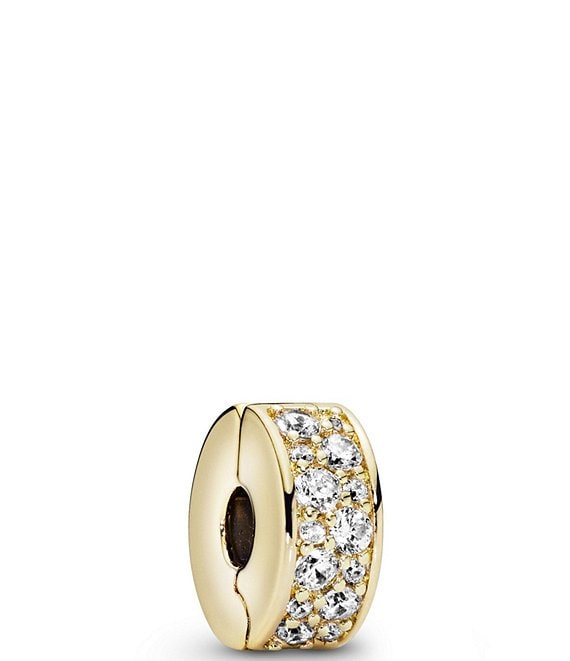 Pandora Clear Pave Gold Clip Charm